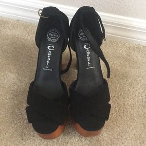 Black suede Platform sandals Jeffrey Campbell